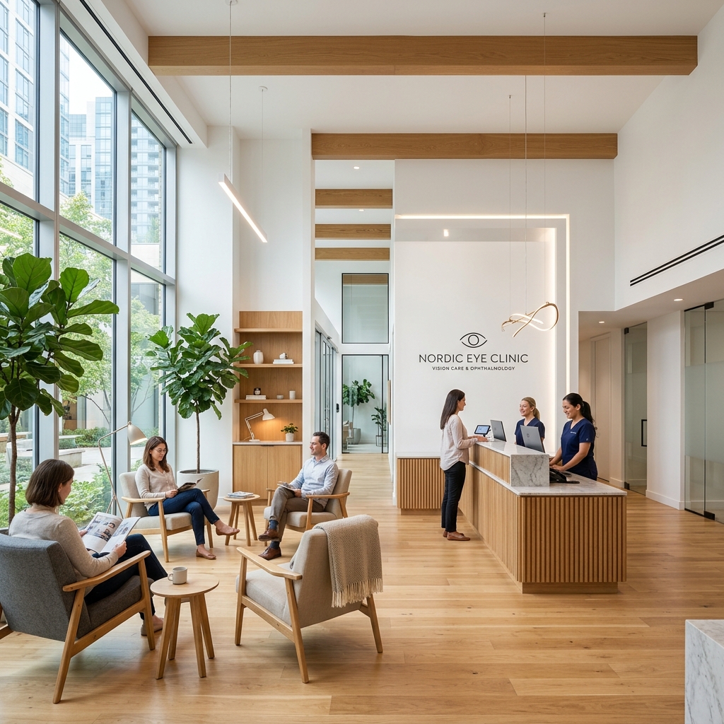 Modern Scandinavian Eye Clinic Reception
